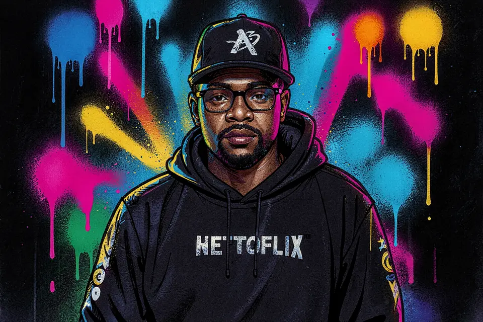 Een promotieafbeelding voor de Netflix-documentaire over Wu-Tang Clan's 'disciple'.