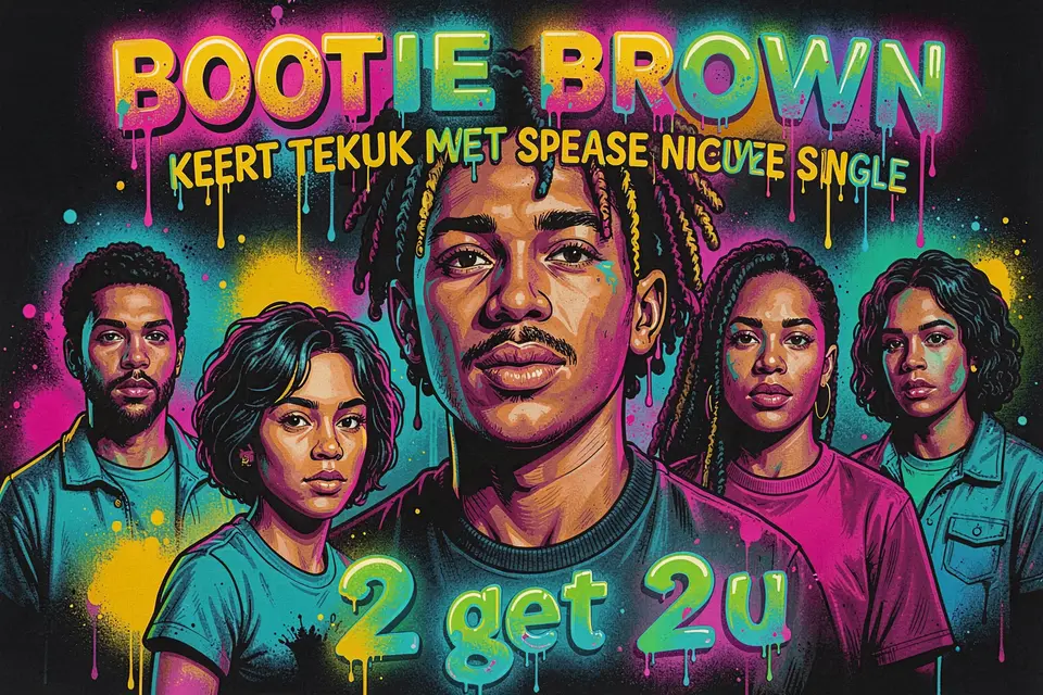 Bootie Brown met een microfoon zingt tijdens een optreden.