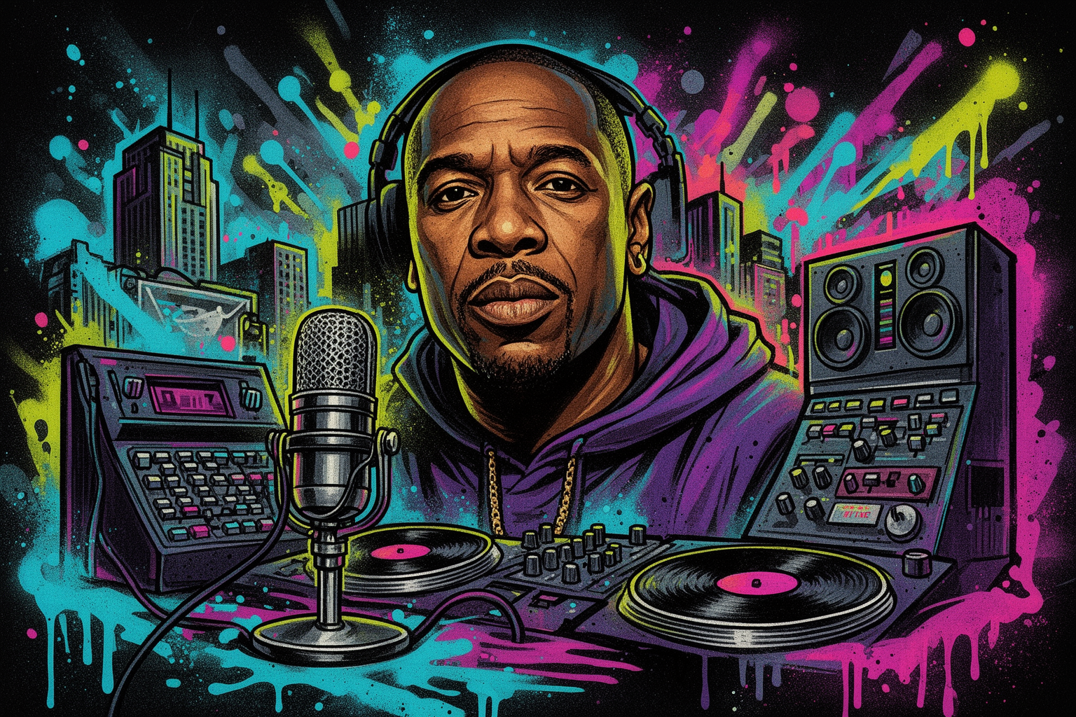 Myles Bullock poseert als Dr. Dre, de producer en ontdekker van Snoop Dogg, in de aankomende biopic over de rapper.