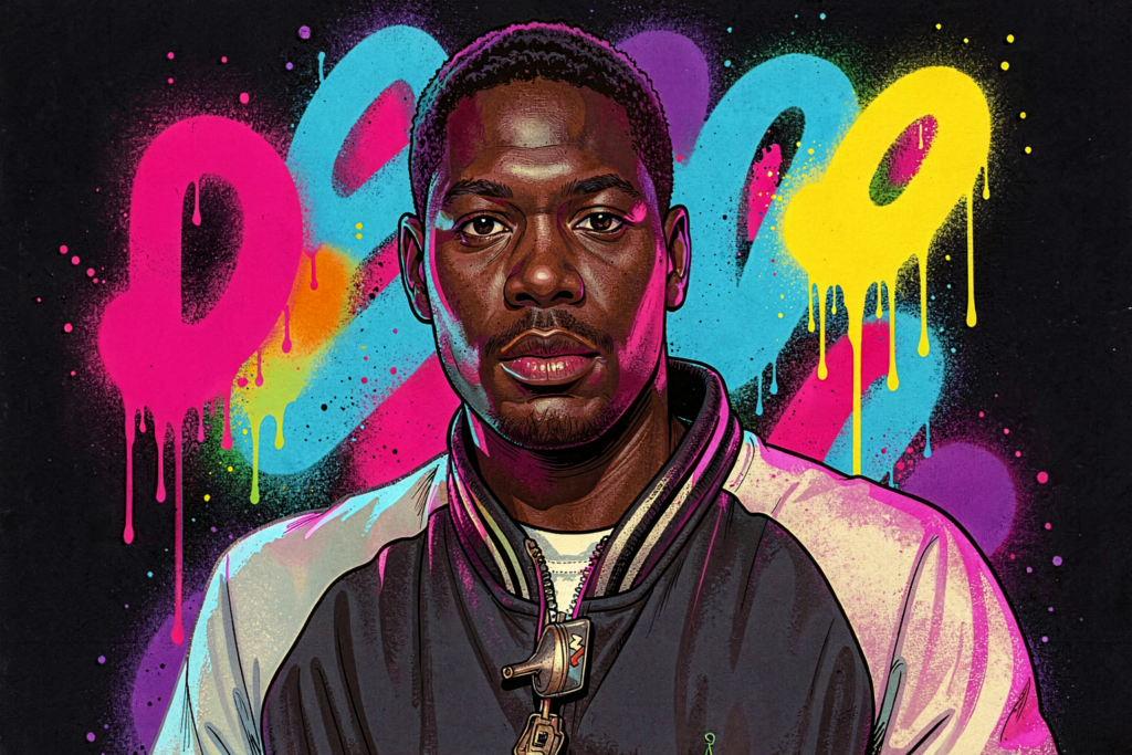 Portret van Scott La Rock, medeoprichter en DJ van Boogie Down Productions, ter nagedachtenis aan zijn 39ste sterfdag na een schietincident in de Bronx.
