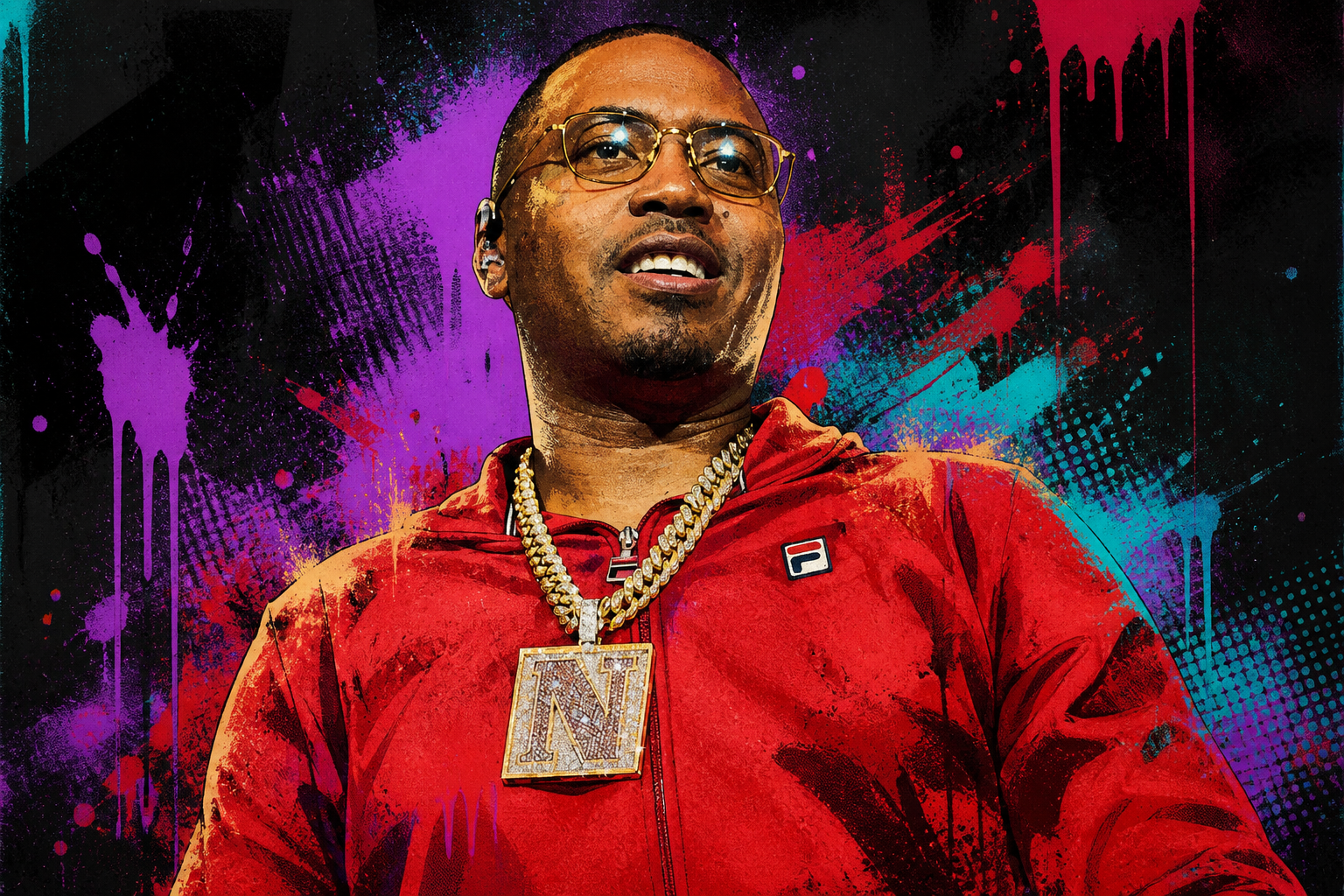 Nas en producer Hit-Boy poseren samen tijdens een muziekuitreiking, herinnerend aan hun succesvolle samenwerking die recentelijk eindigde.