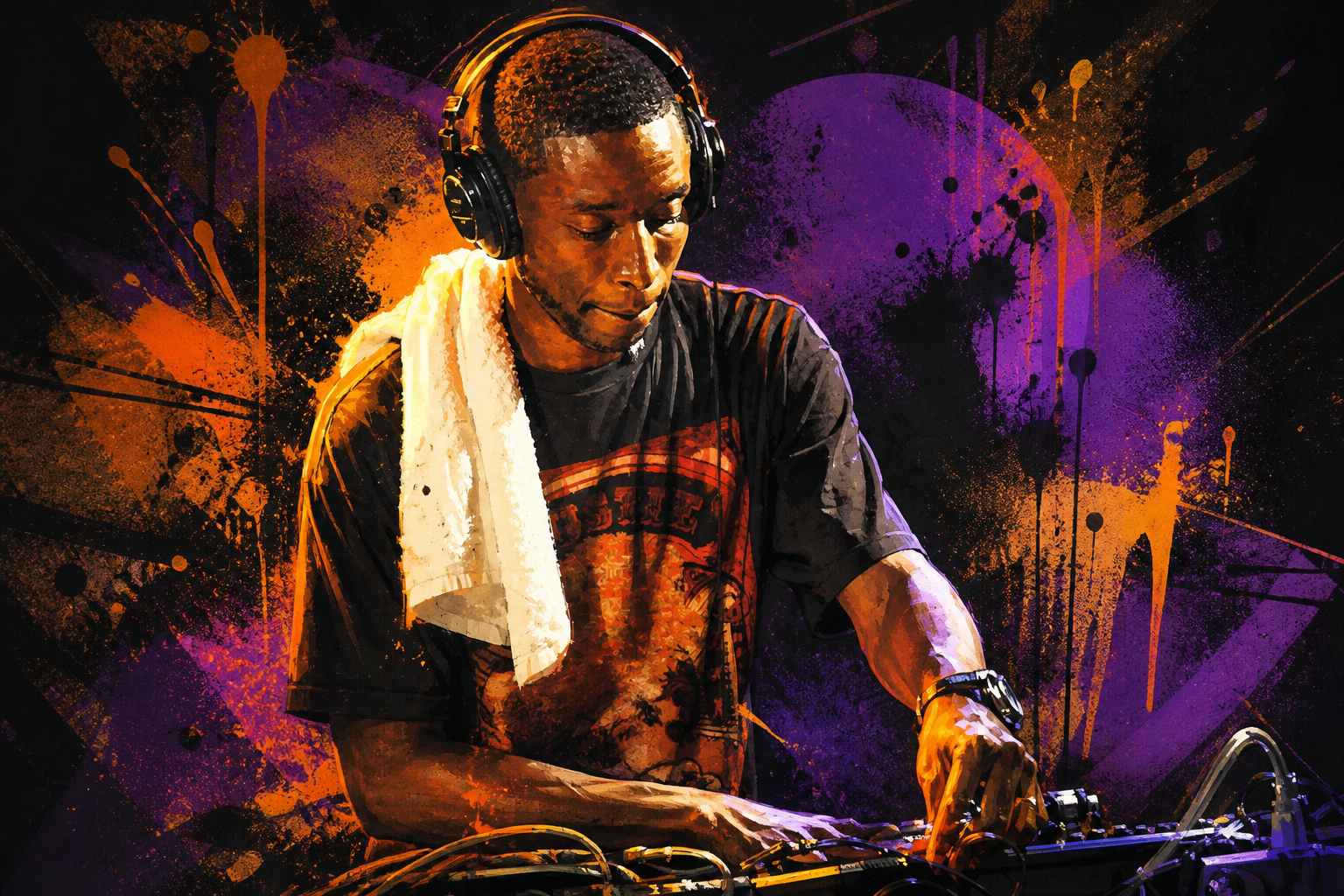 9th Wonder en Black Thought werken samen in een opnamestudio aan hun bijna voltooide album.